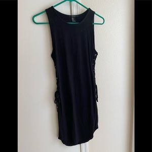 Lace up side tunic / mini dress